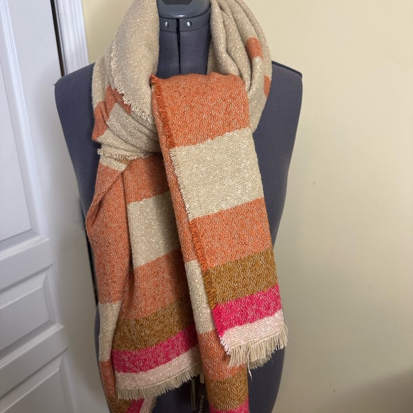 New Parfois Striped Multicolor Scarf - Picture 5 of 7